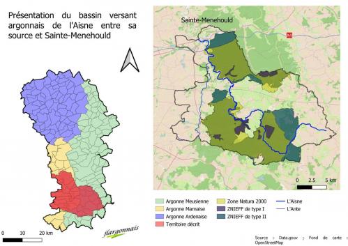 Aisne carte bassin versant source