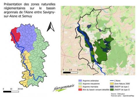 Carte entre savigny sur aisne et semuy